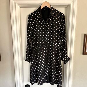 Banana Republic Sunburst Pattern Navy Shirt Dress - 6